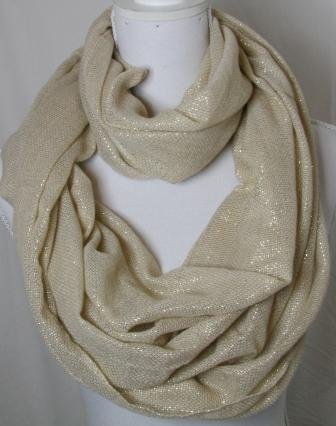 SUPER PRIS!!  Bred halsrr i beige/guld