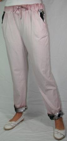 SUPER PRIS!! Rosa jogging bukser, med pailletter for neden og ved lommerne. Str. one size